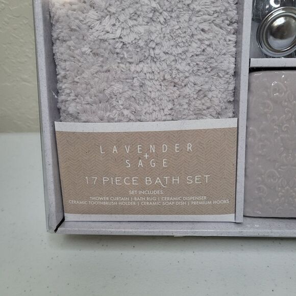 Lavender + Sage 17 Piece Bath Set - Picture 2 of 6